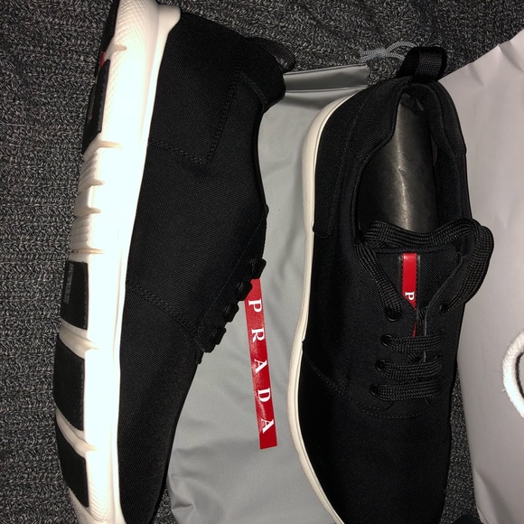 Mens Prada nylon tec sneakers - Picture 2 of 2